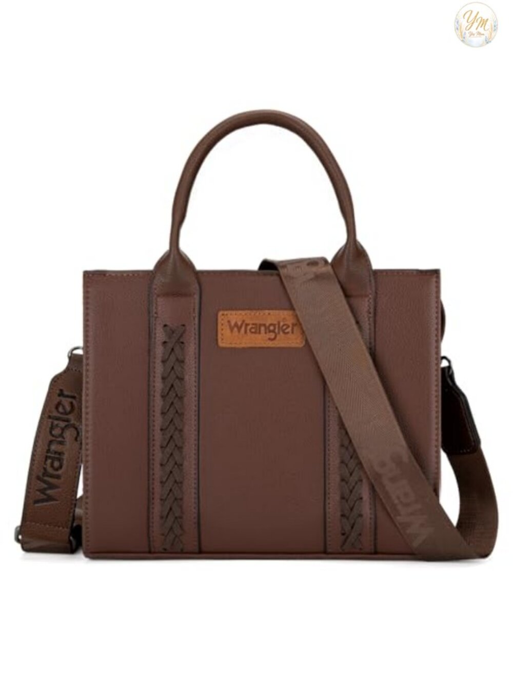 Wrangler Tote Bag Women Vegan Leather Satchel Purse Adjustable Strap